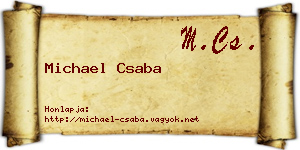 Michael Csaba névjegykártya